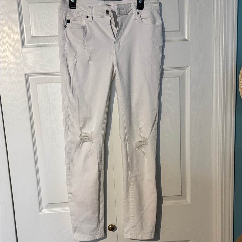 KanCan Light Gray Distressed Skinny Jeans